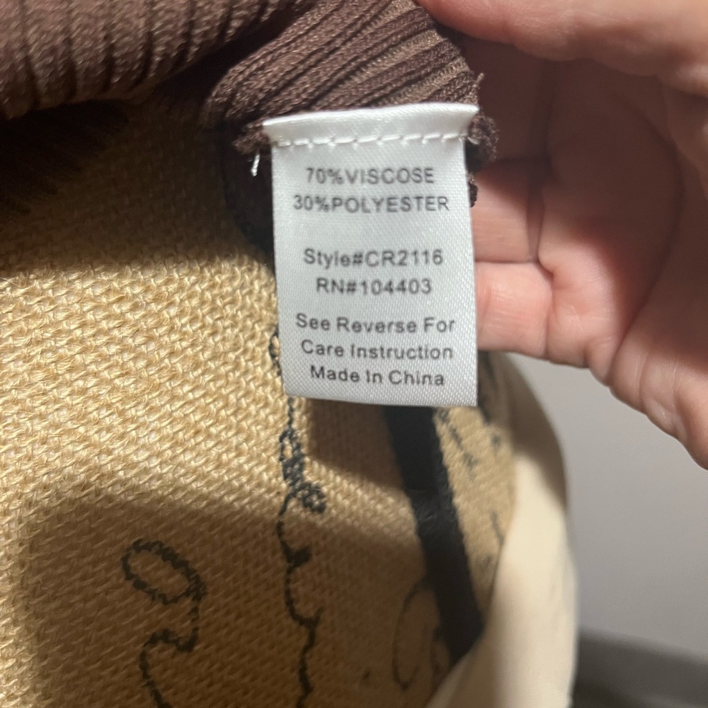 Brown Ribbed Tank Top - Picture 4 of 14